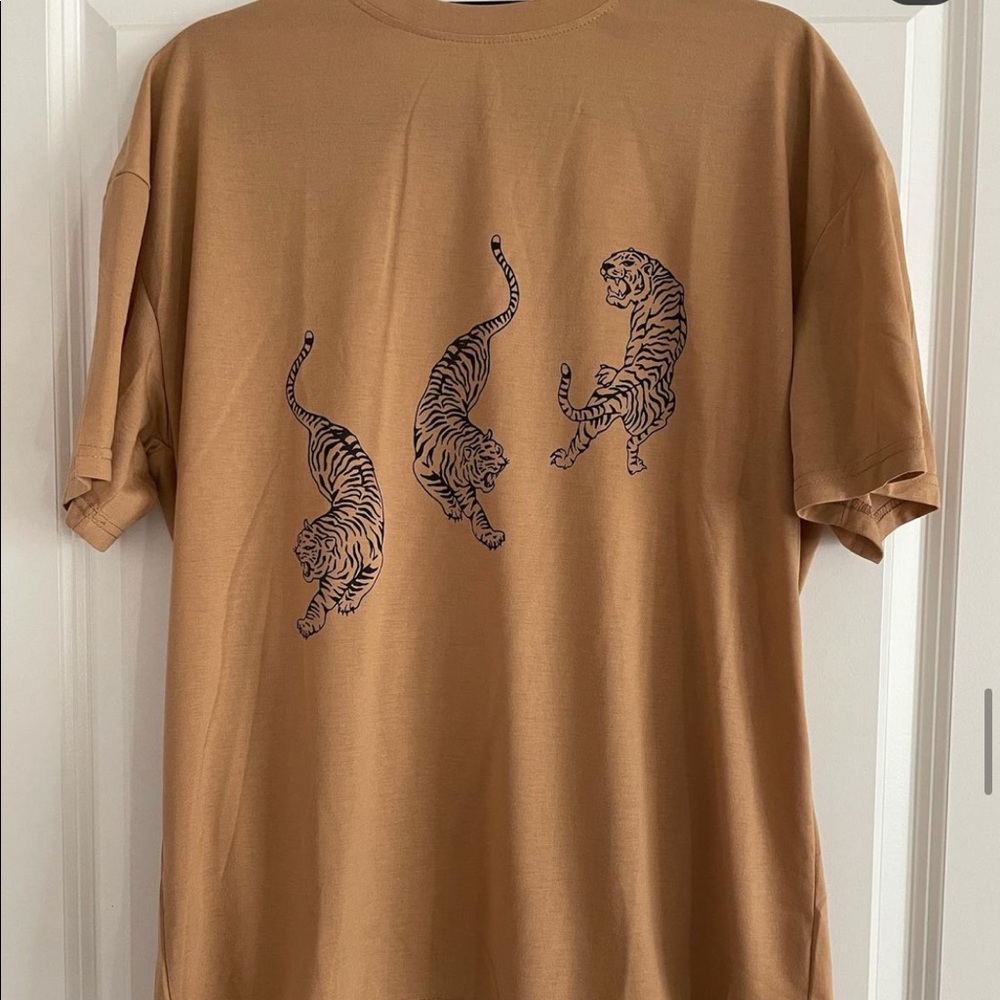 Tan tiger shirt